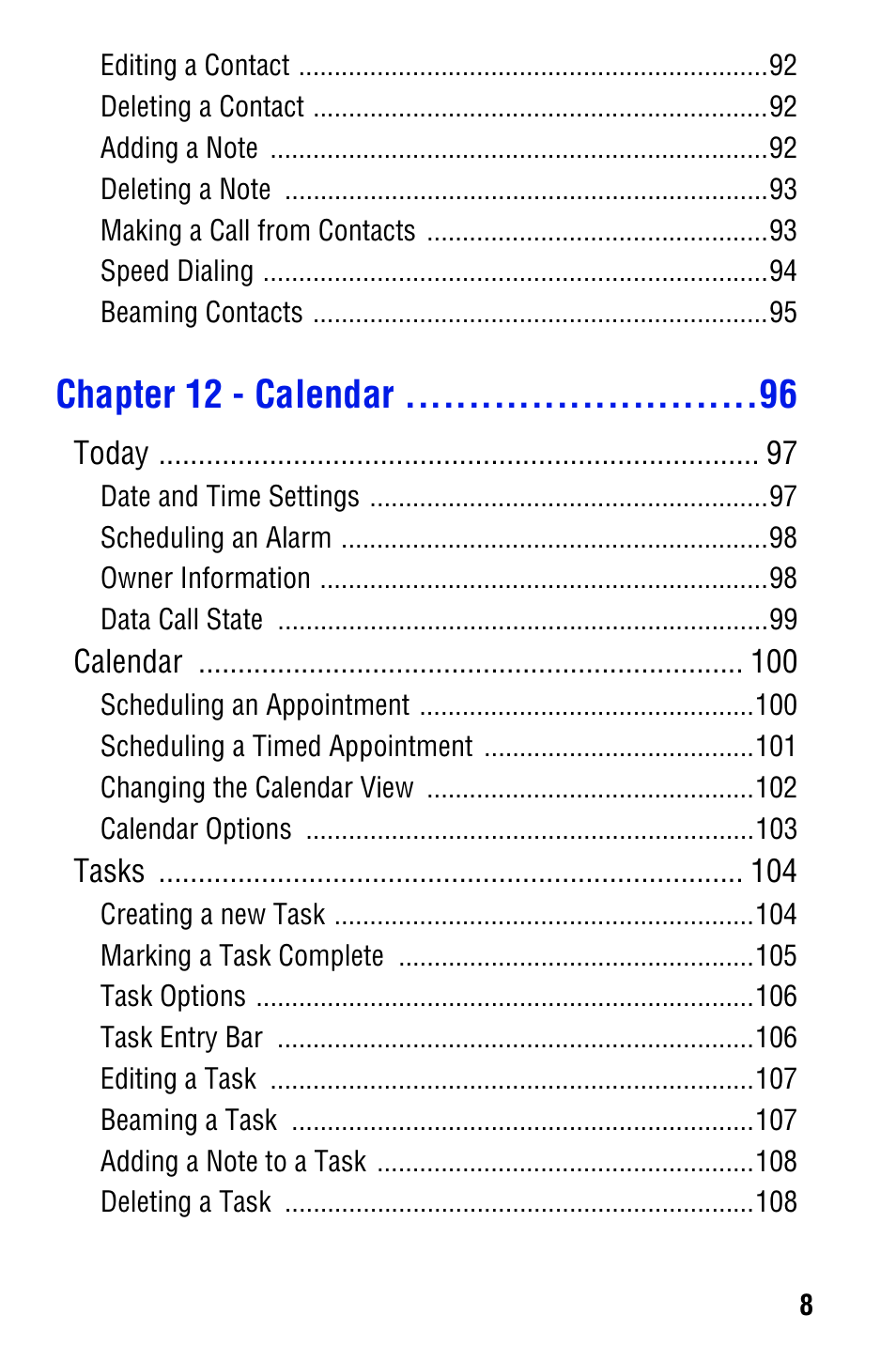 Chapter 12 - calendar | Samsung SPH i700 User Manual | Page 8 / 186