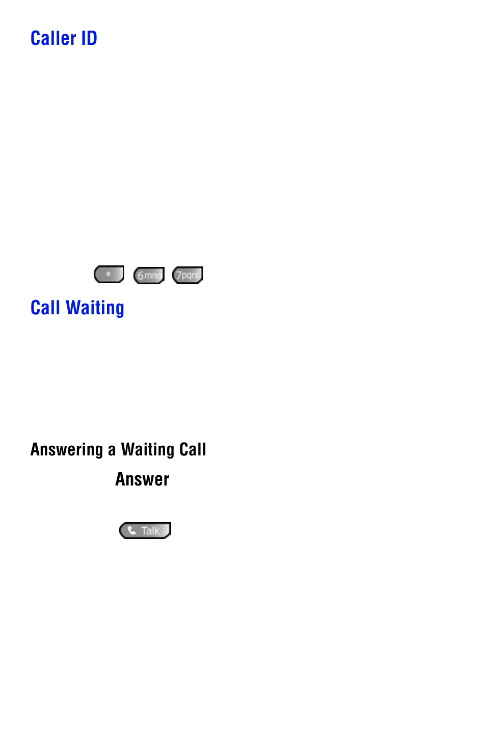 Caller id, Call waiting, Answer | Samsung SPH i700 User Manual | Page 86 / 186