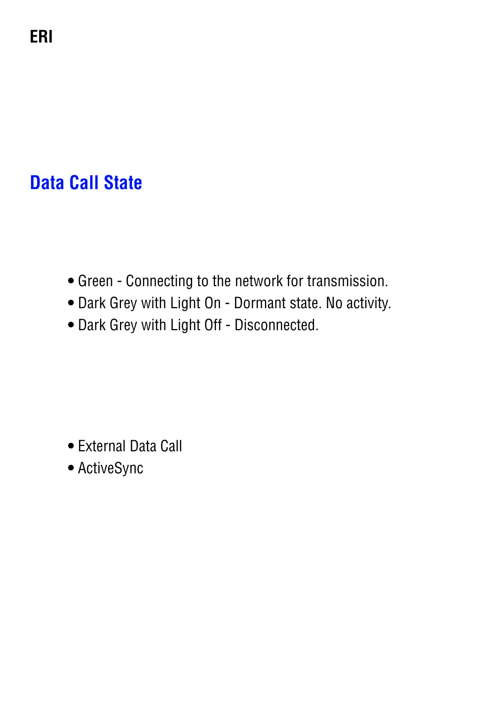 Data call state | Samsung SPH i700 User Manual | Page 99 / 186