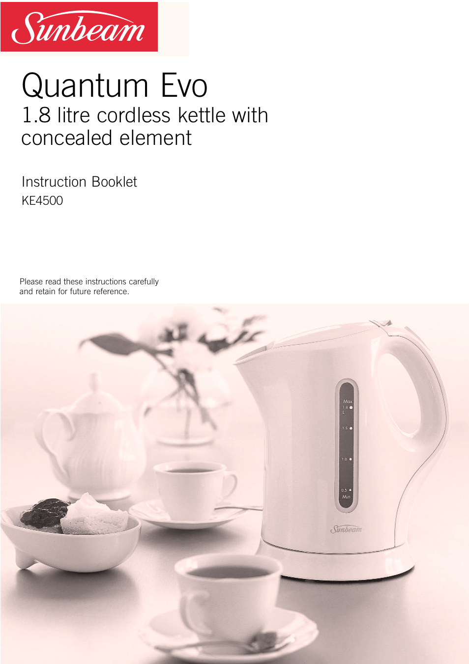 Sunbeam KE4500 User Manual | 9 pages