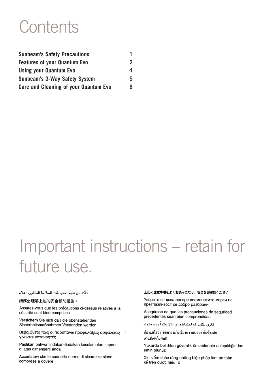 Sunbeam KE4500 User Manual | Page 2 / 9