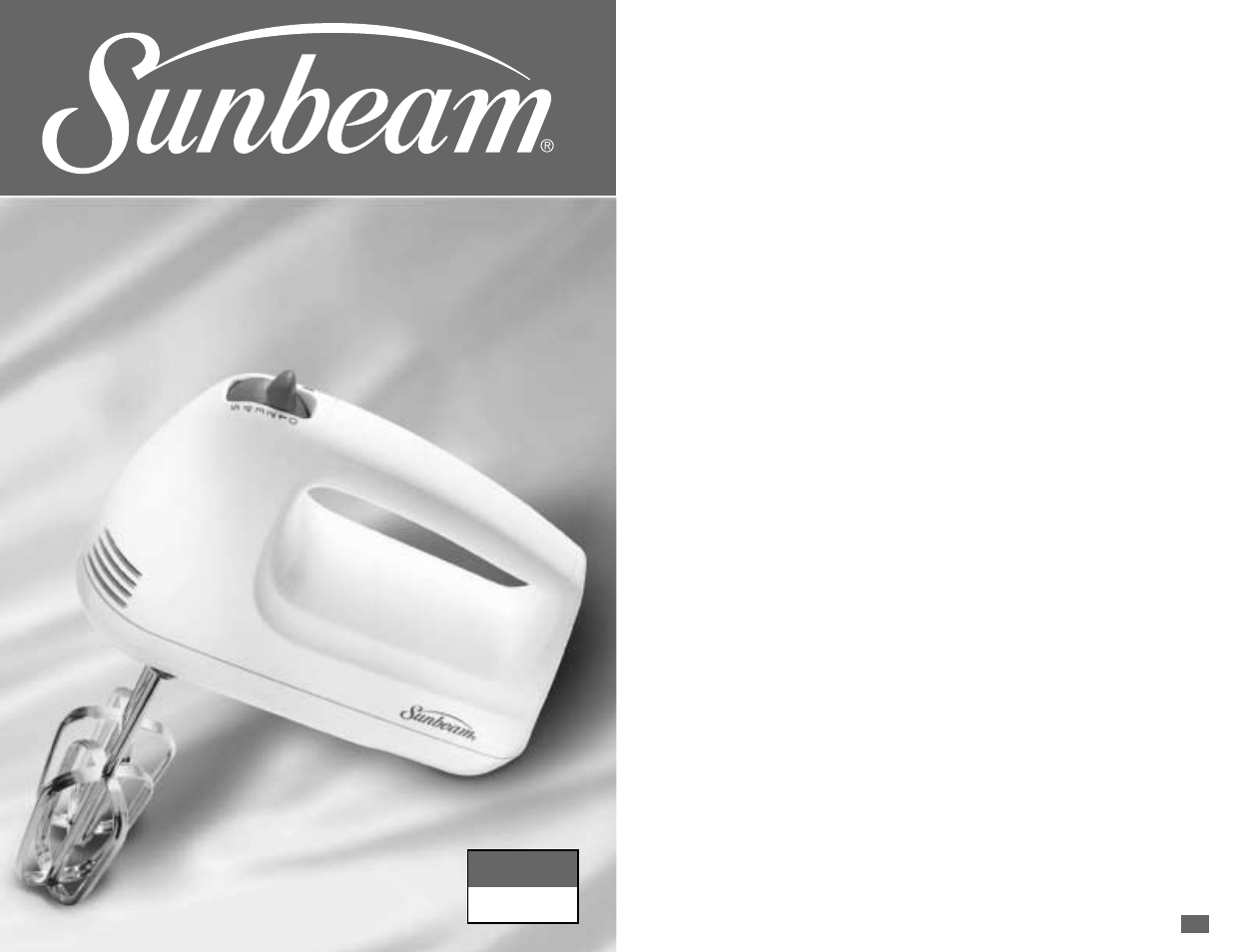 Batidora manual, Precauciones importantes, Conserve estas instrucciones | Anual de, Nstrucciones | Sunbeam 2470 User Manual | Page 9 / 16