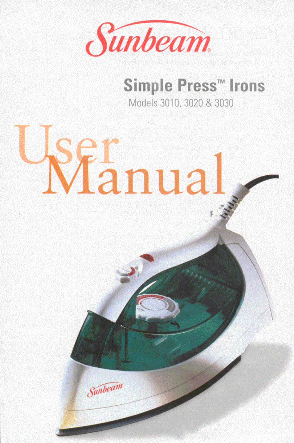 Sunbeam 3020 User Manual | 40 pages