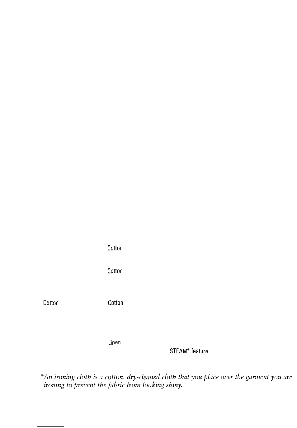 Ironing guide | Sunbeam 3020 User Manual | Page 18 / 40