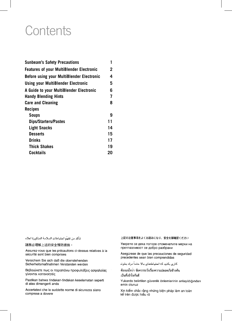 Sunbeam PB7910 User Manual | Page 2 / 28