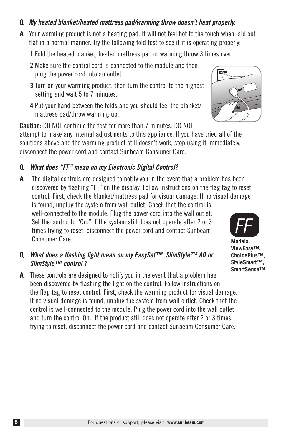 Sunbeam Electric Heater User Manual | Page 10 / 12