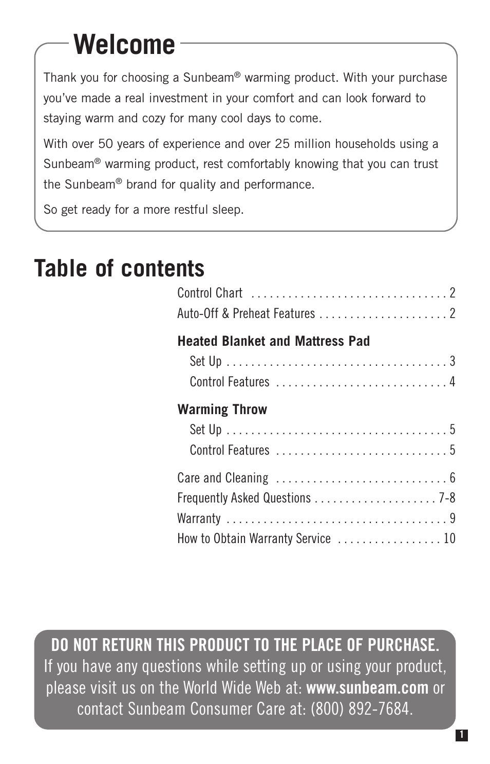 Sunbeam Electric Heater User Manual | Page 3 / 12