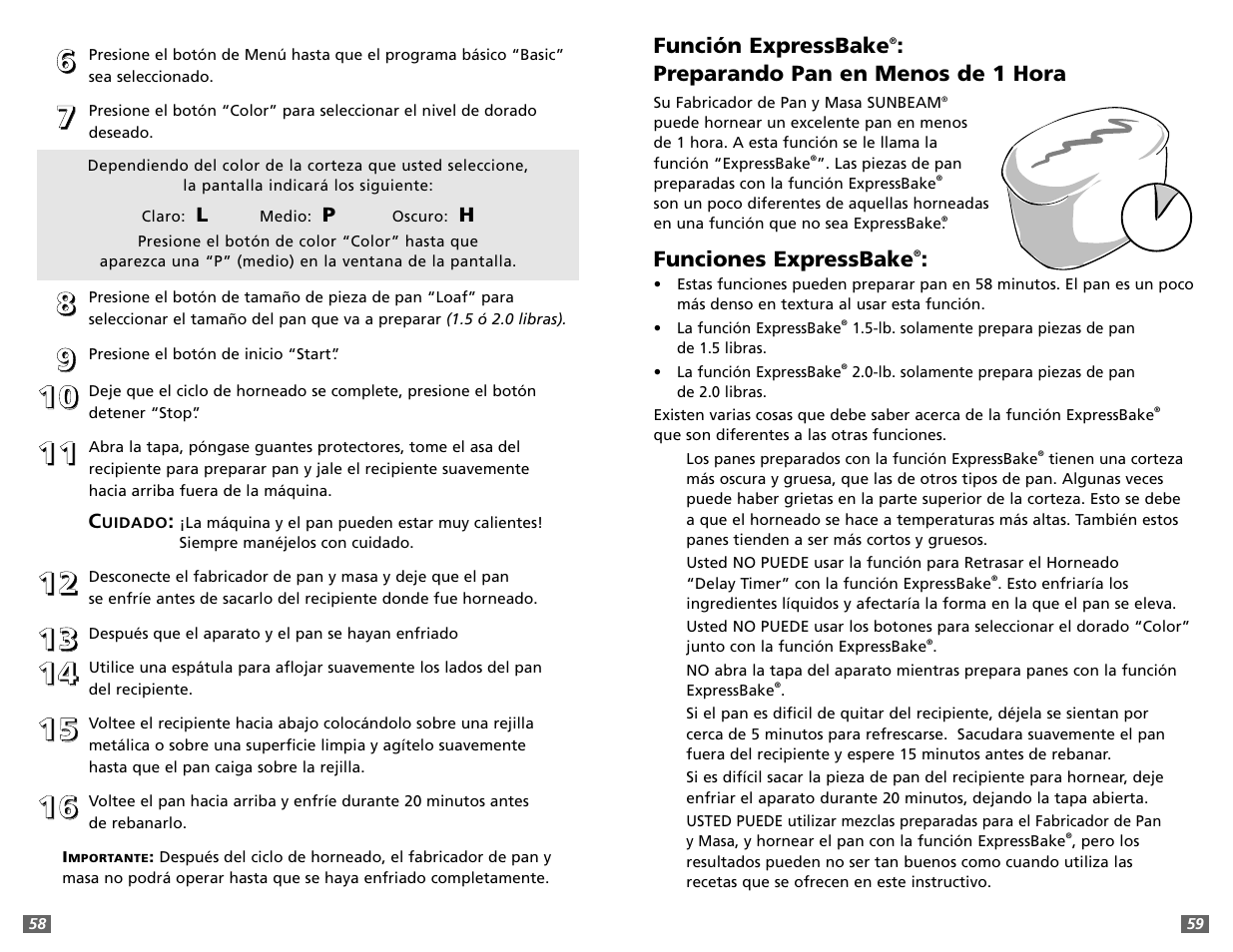 Sunbeam 5891 User Manual | Page 30 / 44