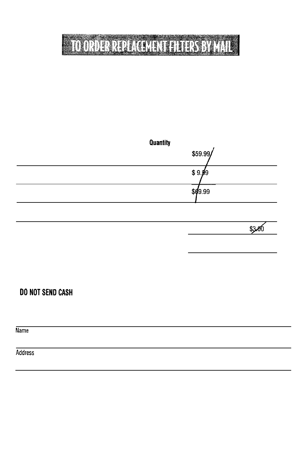 Mail order corm | Sunbeam ALLERGYSMART 2540 User Manual | Page 12 / 12