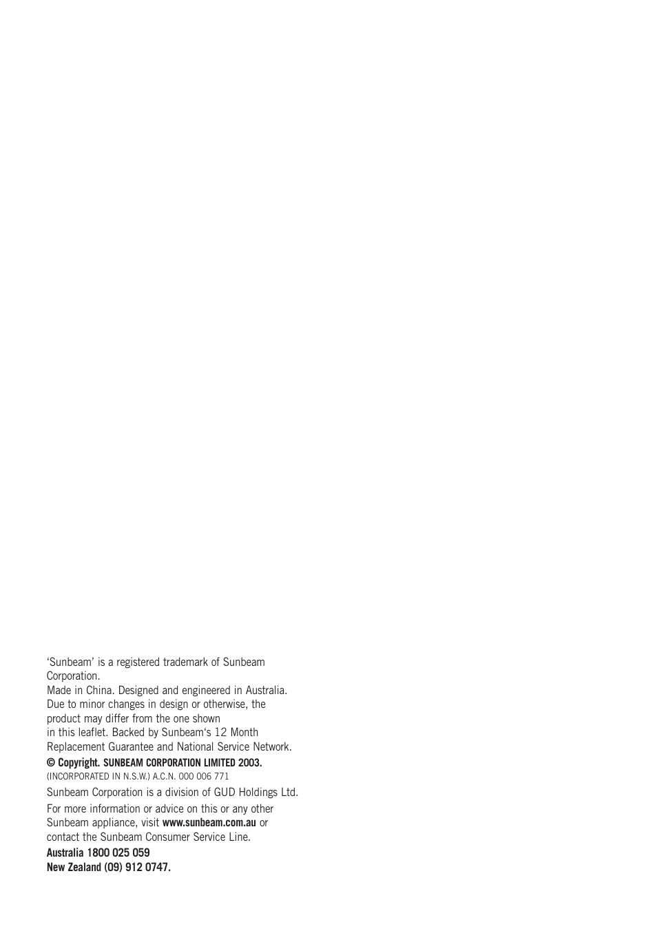 Sunbeam KE7350 User Manual | Page 9 / 10