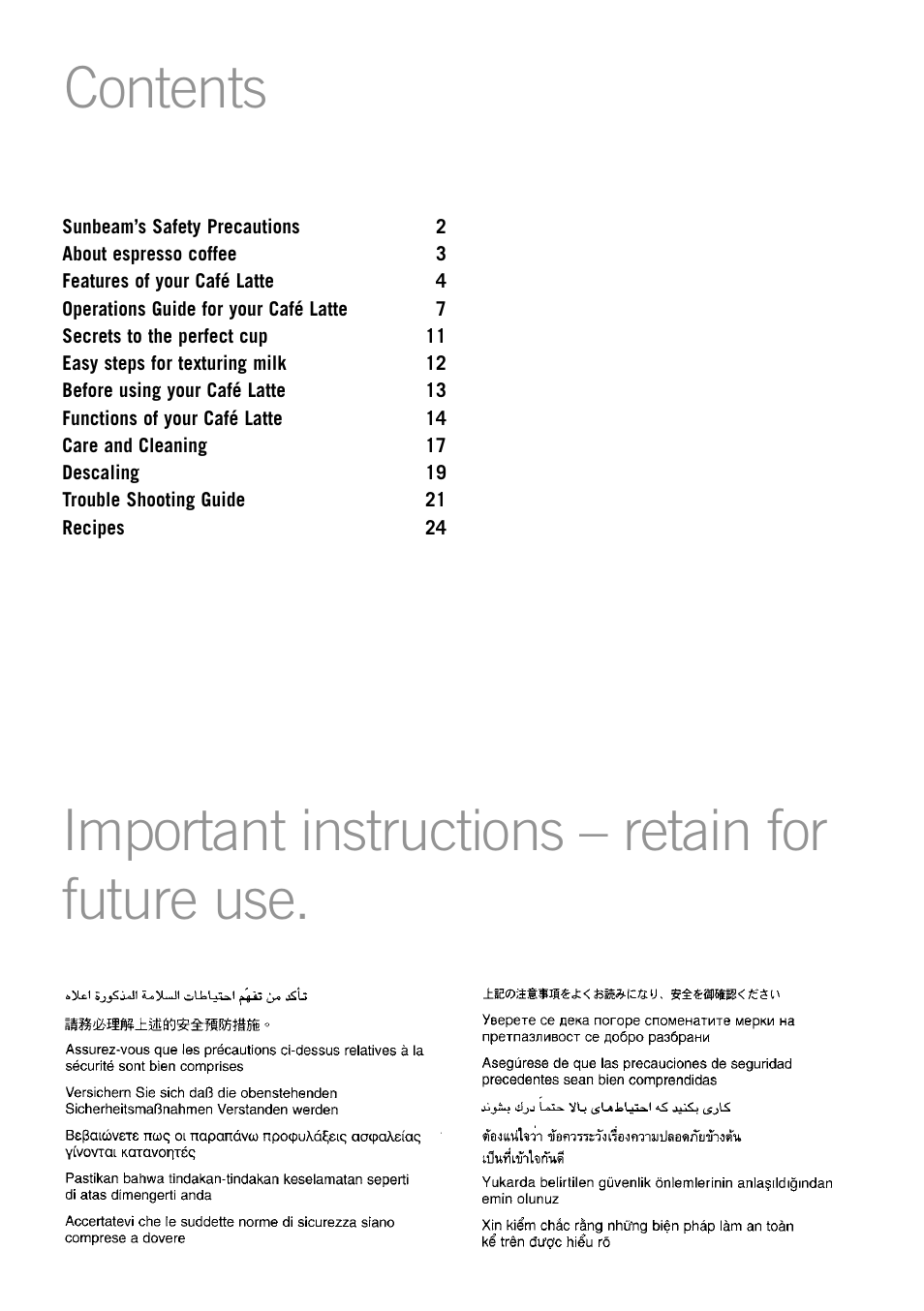 Sunbeam EM5400B User Manual | Page 3 / 32