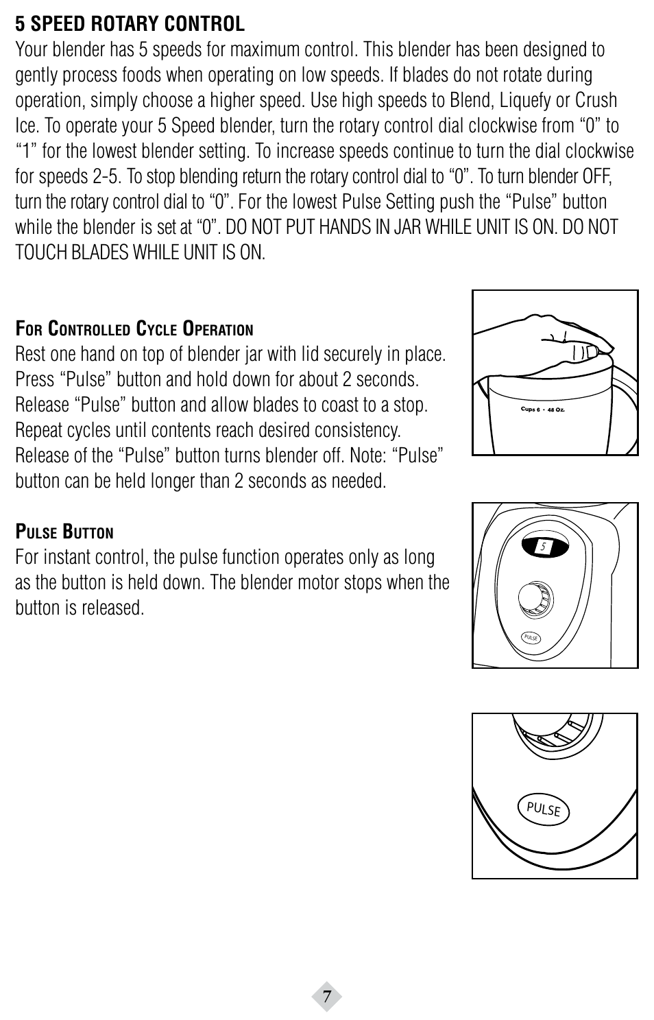 Cups | Sunbeam 6094 User Manual | Page 7 / 12