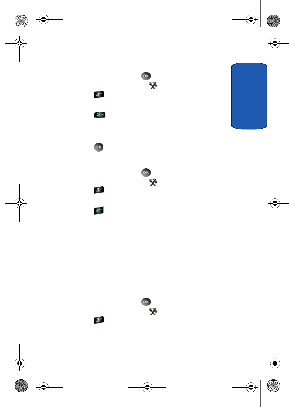 Earpiece volume, Service alerts, Power on/off | Samsung A930 User Manual | Page 105 / 216