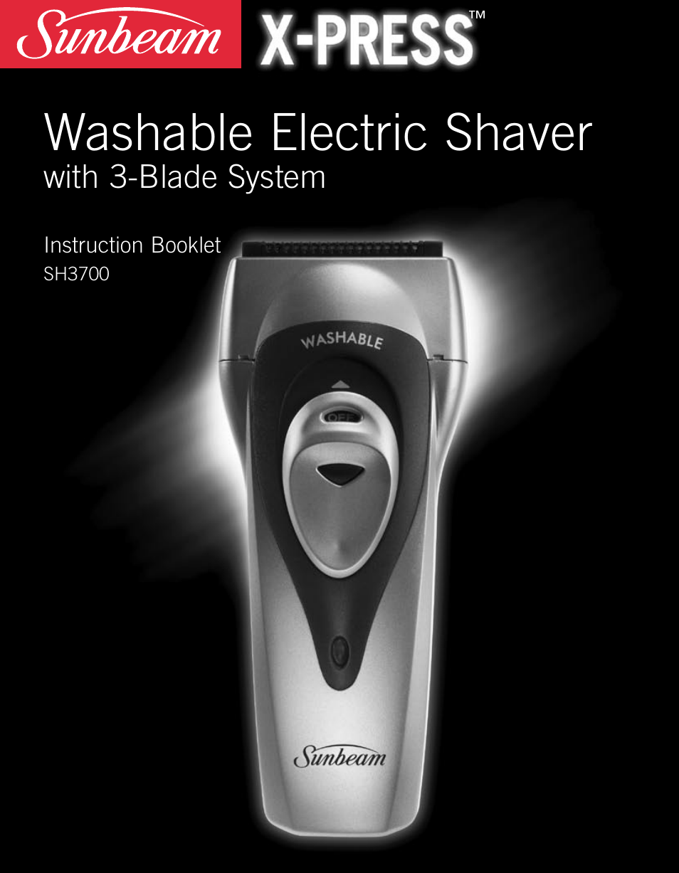 Sunbeam SH3700 User Manual | 12 pages