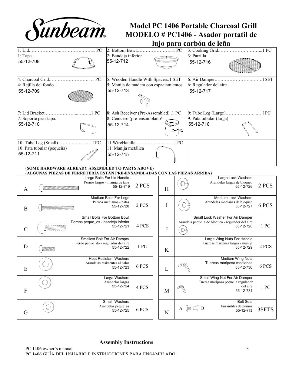 Sunbeam PC1406 User Manual | Page 4 / 12