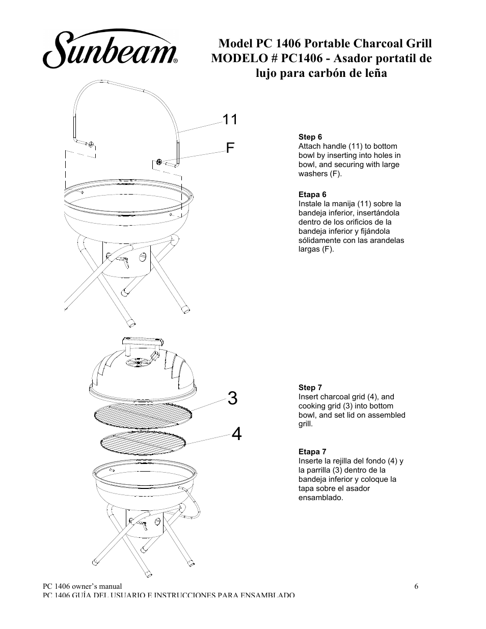 11 f | Sunbeam PC1406 User Manual | Page 7 / 12