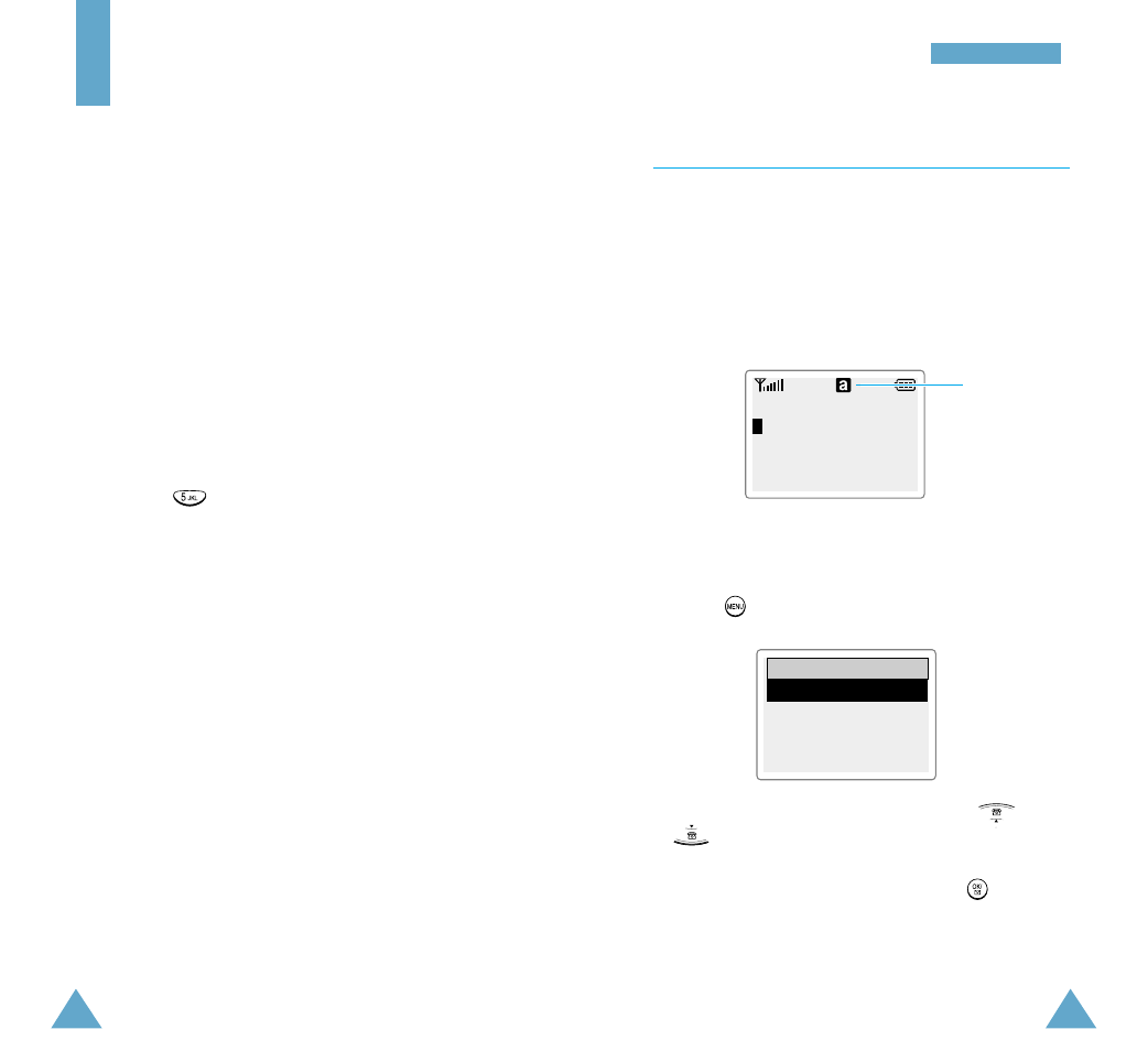 Entering text, Changing text input mode | Samsung SCH-A212 User Manual | Page 19 / 63