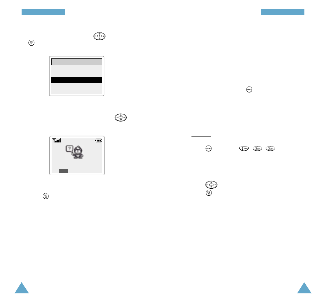 Accessing a menu function by using its shortcut | Samsung SCH-A212 User Manual | Page 24 / 63