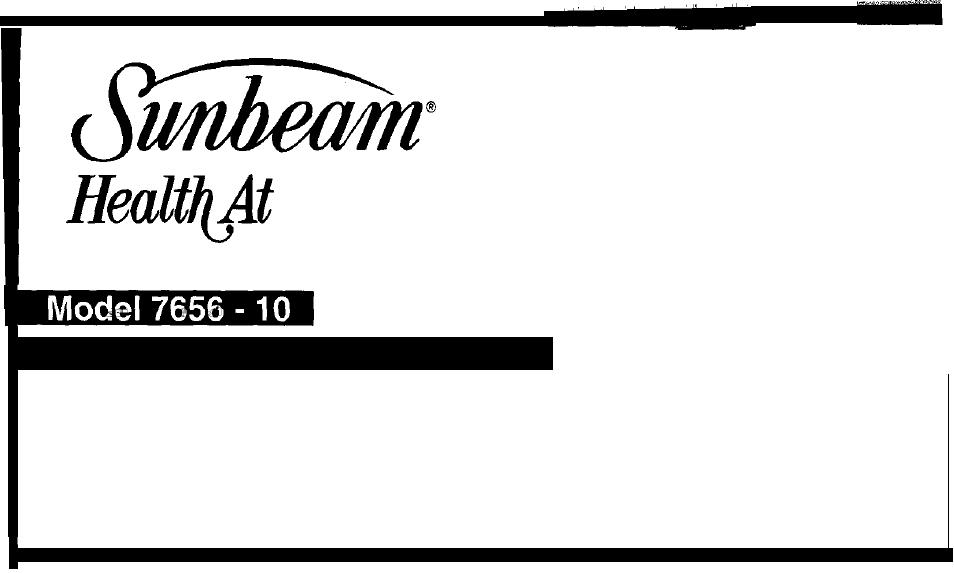 Sunbeam 7656-10 User Manual | 16 pages