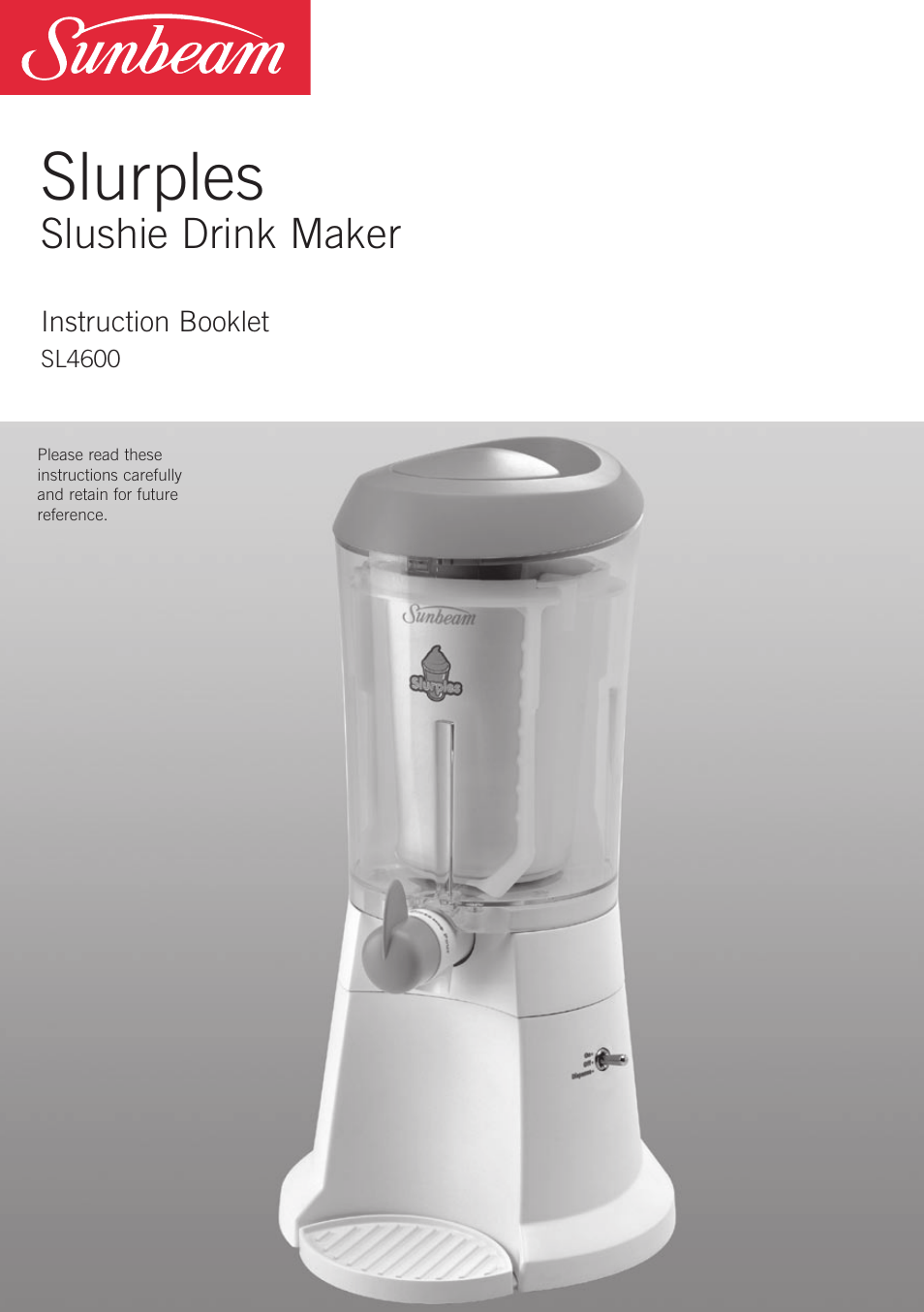 Sunbeam SL4600 User Manual | 12 pages