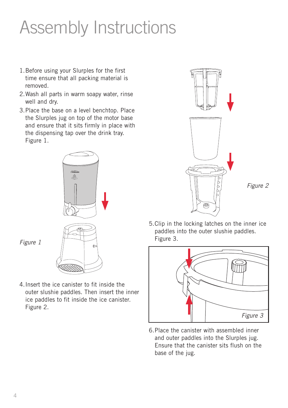 Assembly instructions | Sunbeam SL4600 User Manual | Page 6 / 12