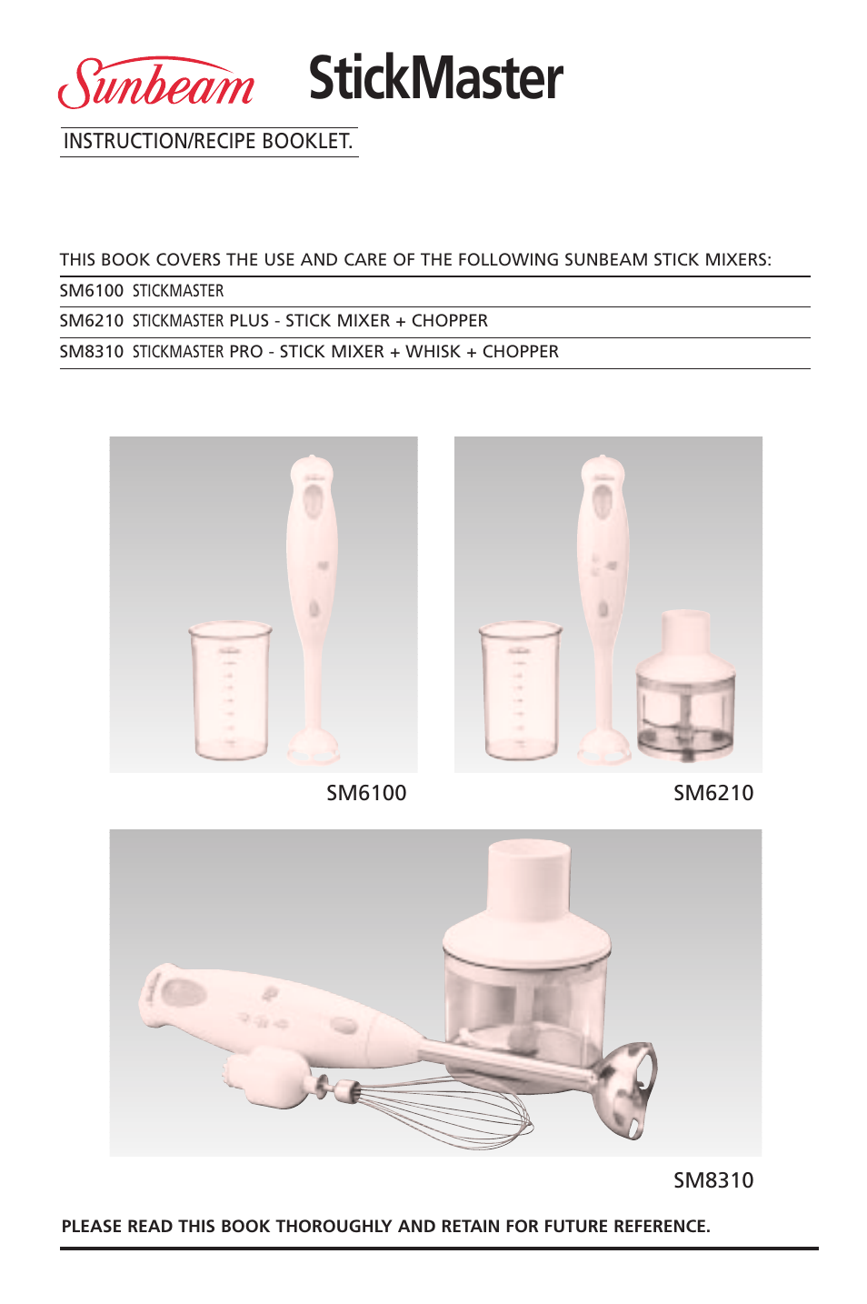 Sunbeam SM8310 User Manual | 19 pages