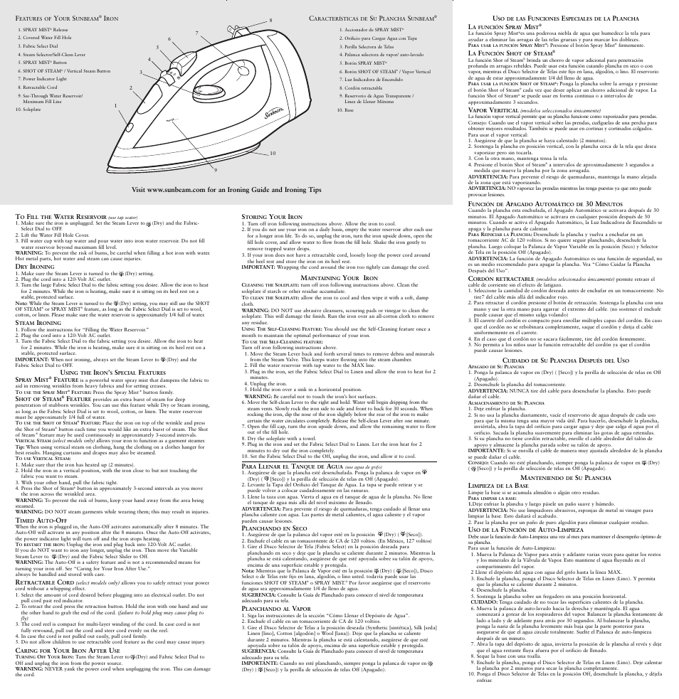 Sunbeam GCSBCL-100 User Manual | Page 2 / 2