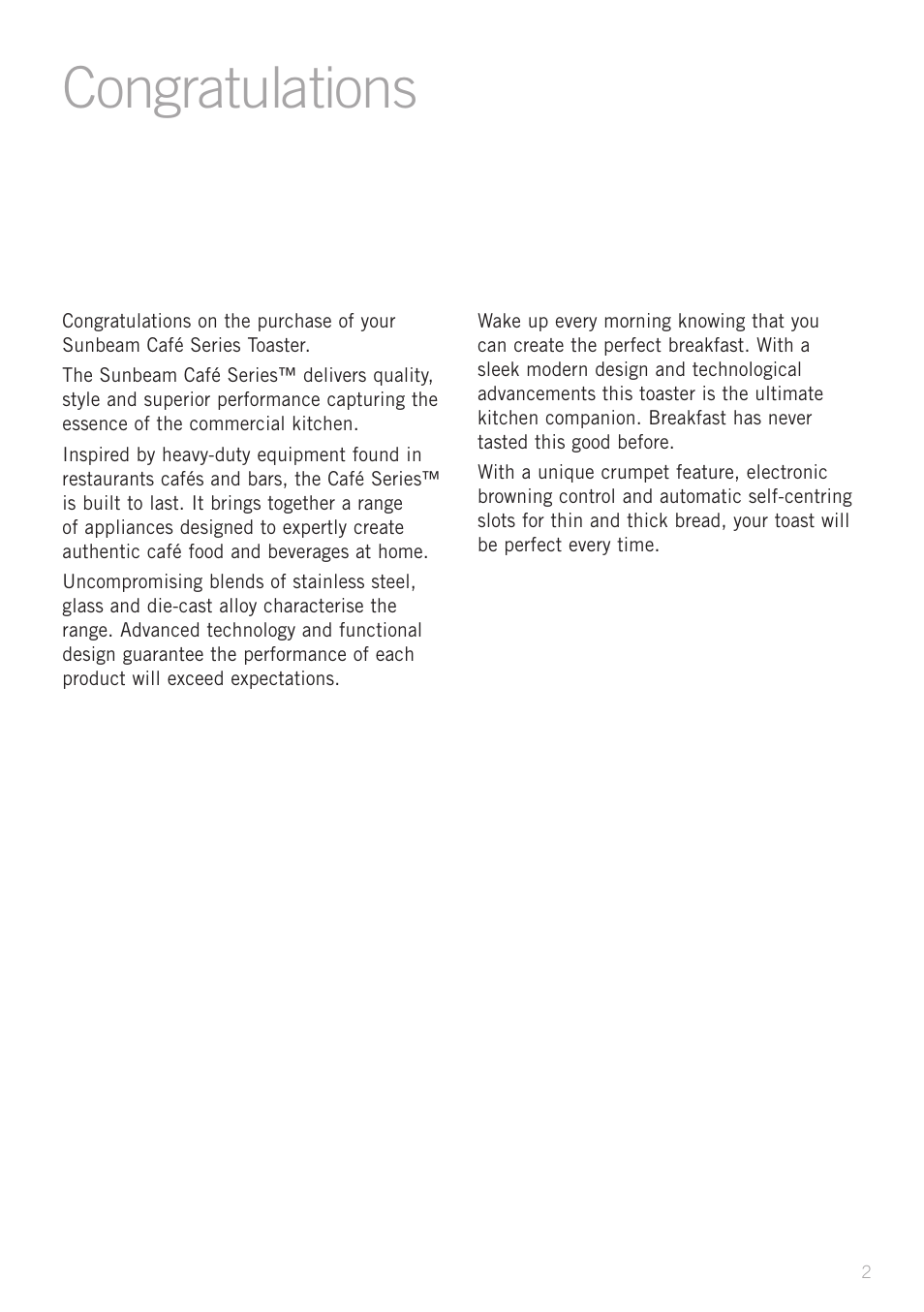 Sunbeam TA9200 User Manual | Page 4 / 15