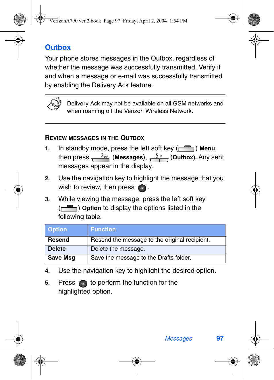 Outbox | Samsung A790 User Manual | Page 105 / 226