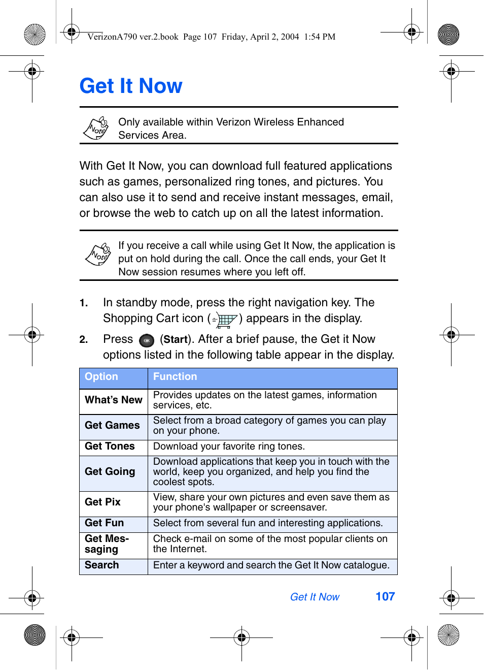 Get it now | Samsung A790 User Manual | Page 115 / 226