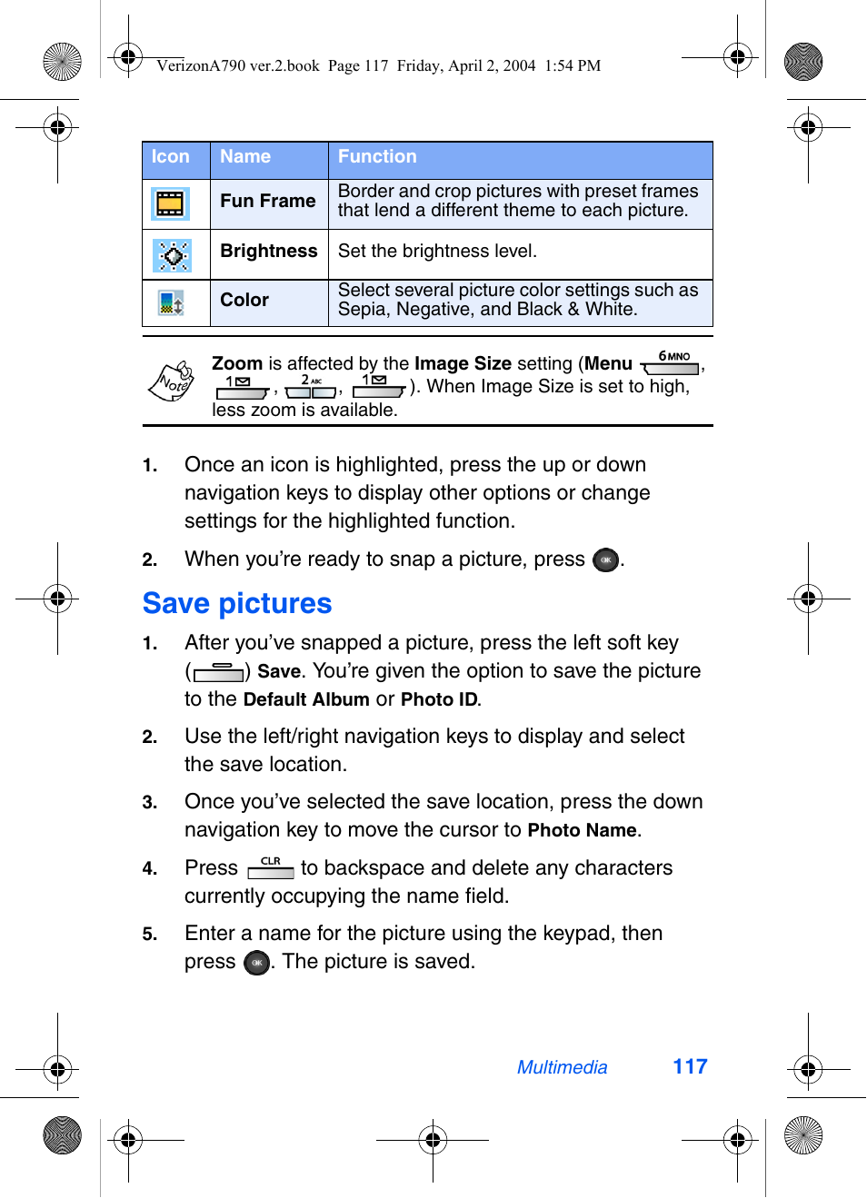 Save pictures | Samsung A790 User Manual | Page 125 / 226
