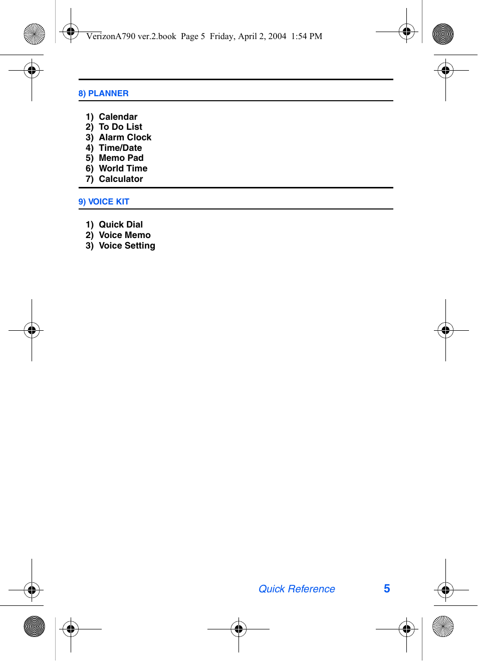 Samsung A790 User Manual | Page 13 / 226