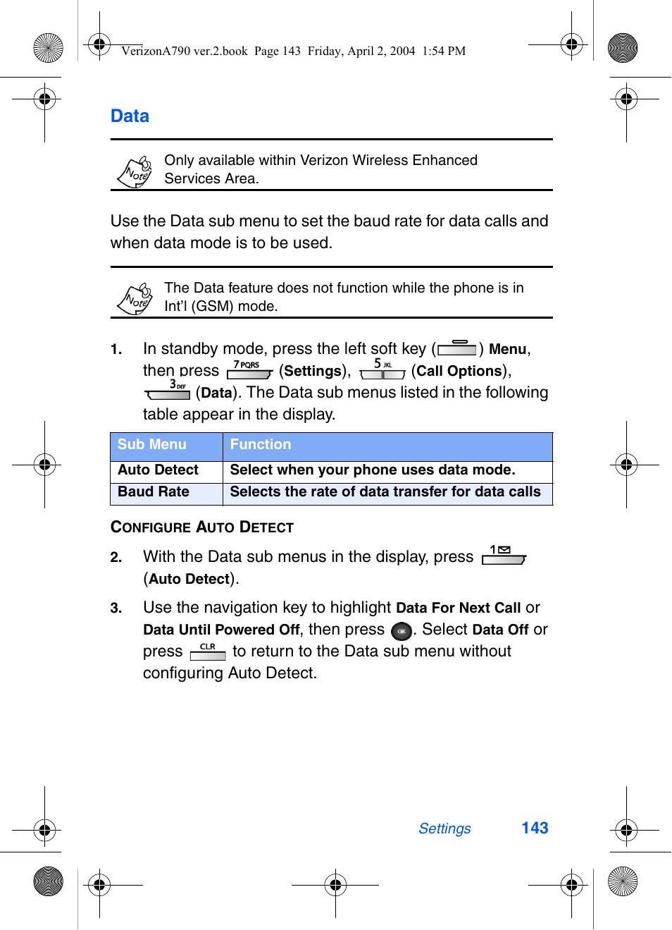 Data | Samsung A790 User Manual | Page 151 / 226