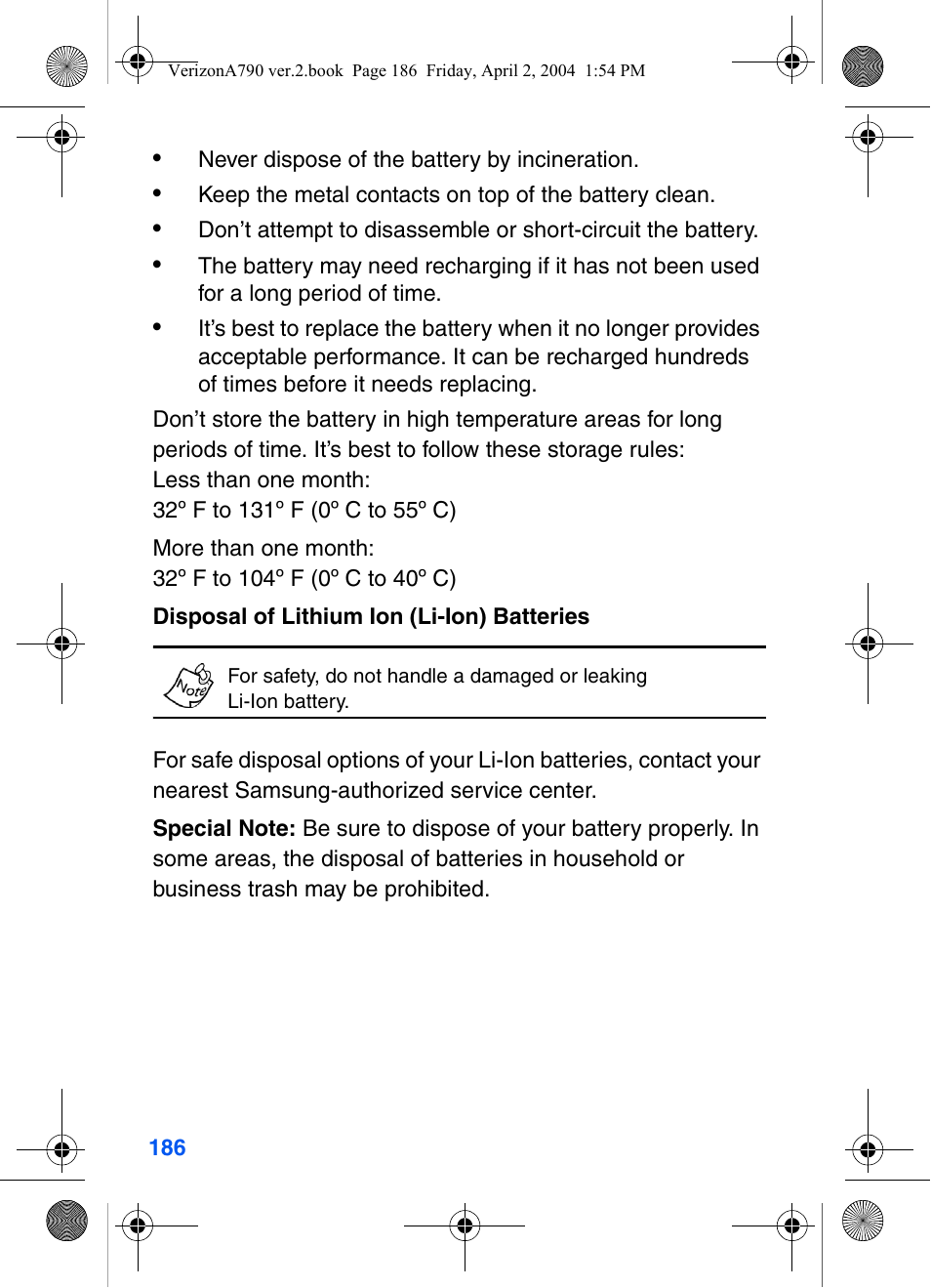 Samsung A790 User Manual | Page 194 / 226