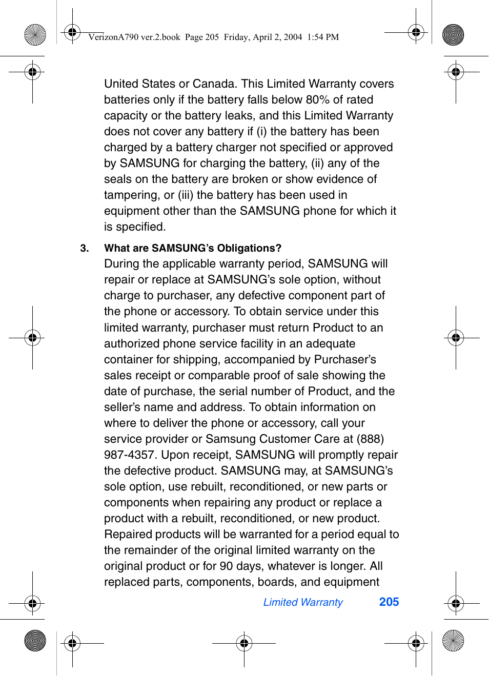 Samsung A790 User Manual | Page 213 / 226