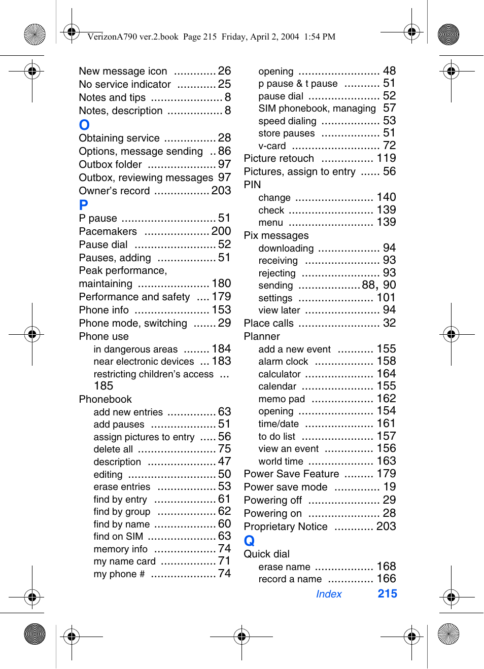 Samsung A790 User Manual | Page 223 / 226