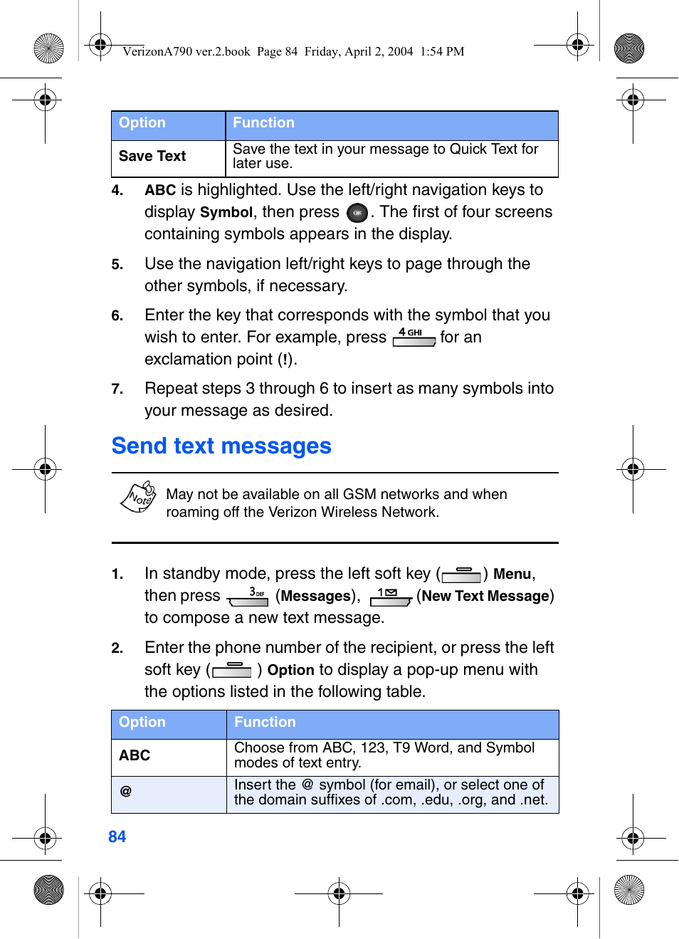 Send text messages | Samsung A790 User Manual | Page 92 / 226