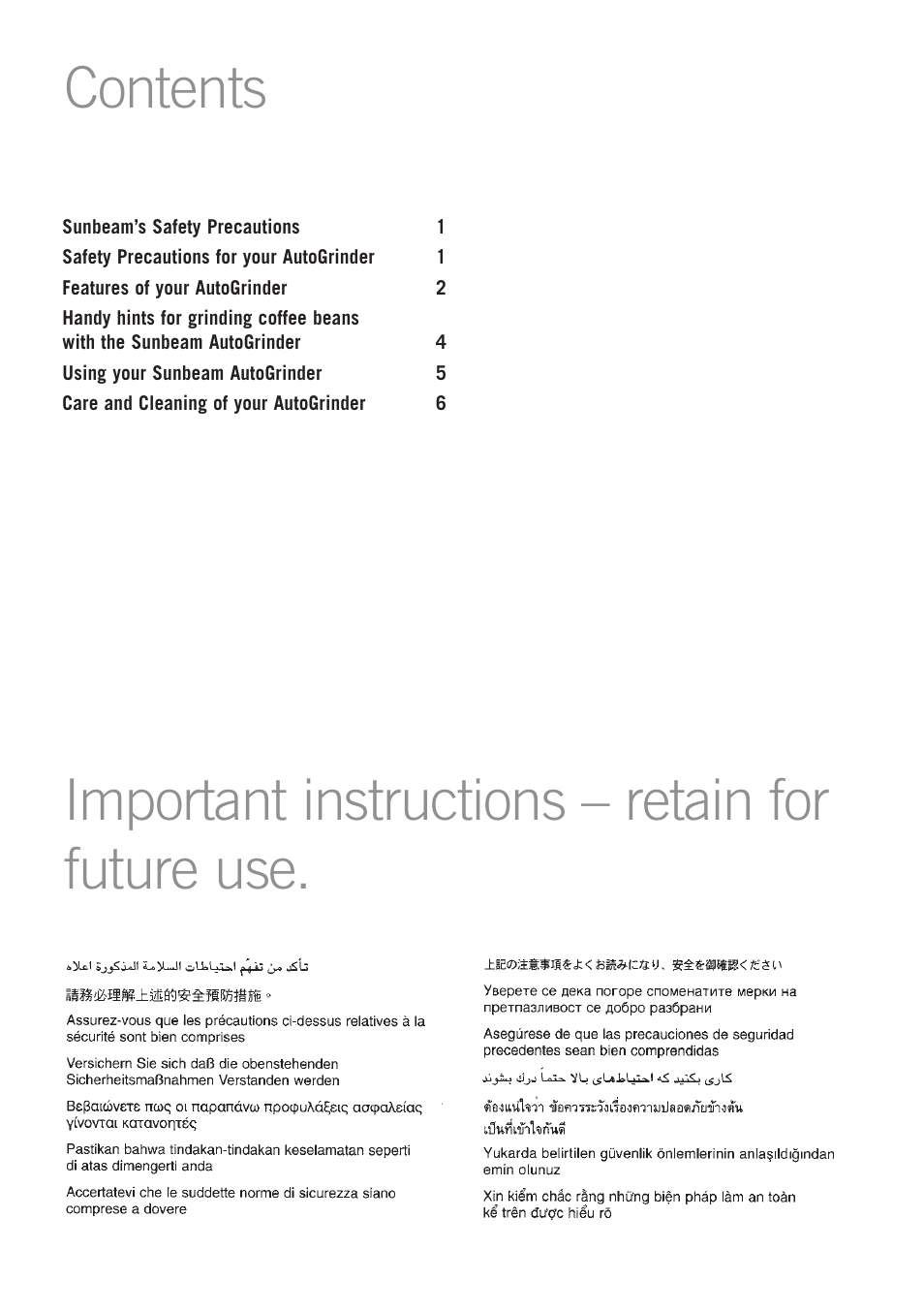 Sunbeam EM0415 User Manual | Page 2 / 10