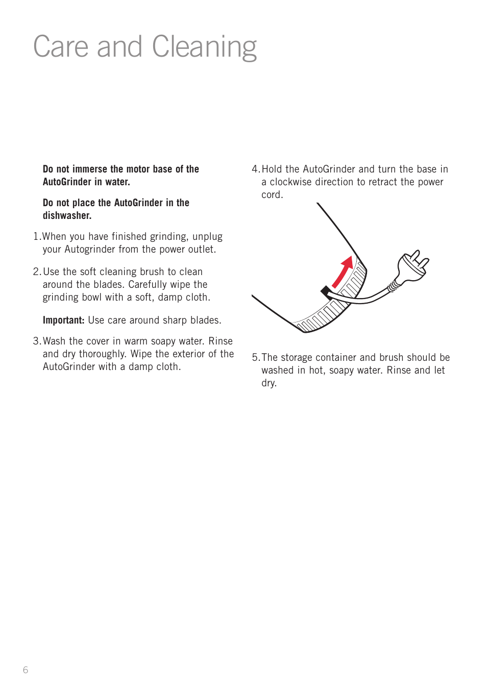 Care and cleaning | Sunbeam EM0415 User Manual | Page 8 / 10