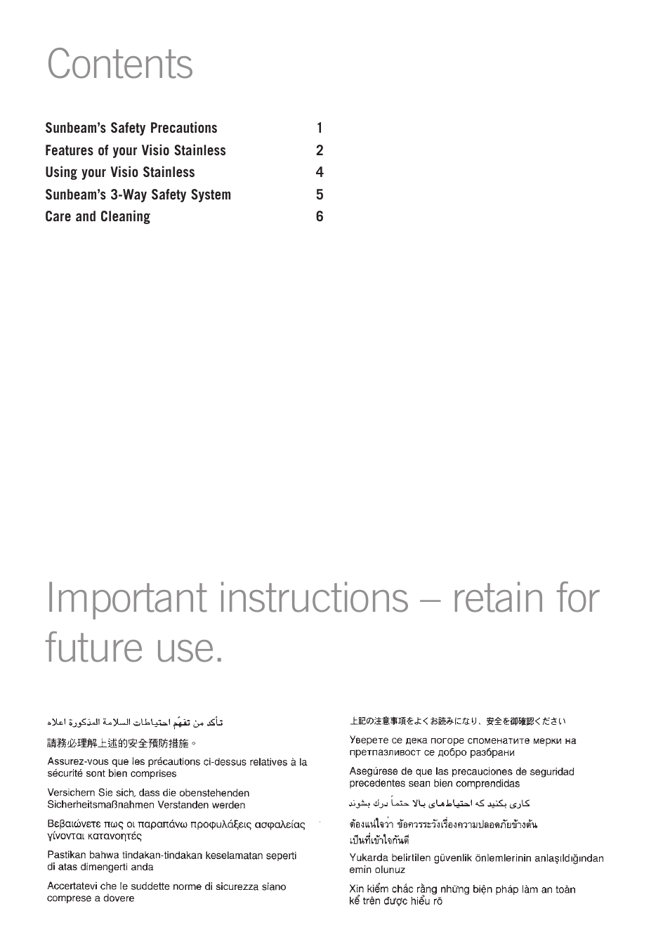 Sunbeam KE7600B User Manual | Page 2 / 10
