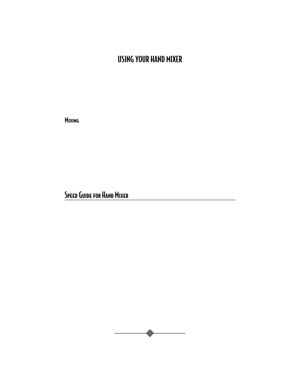 Using your hand mixer, Speed guide for hand mixer | Sunbeam 2484 User Manual | Page 5 / 32