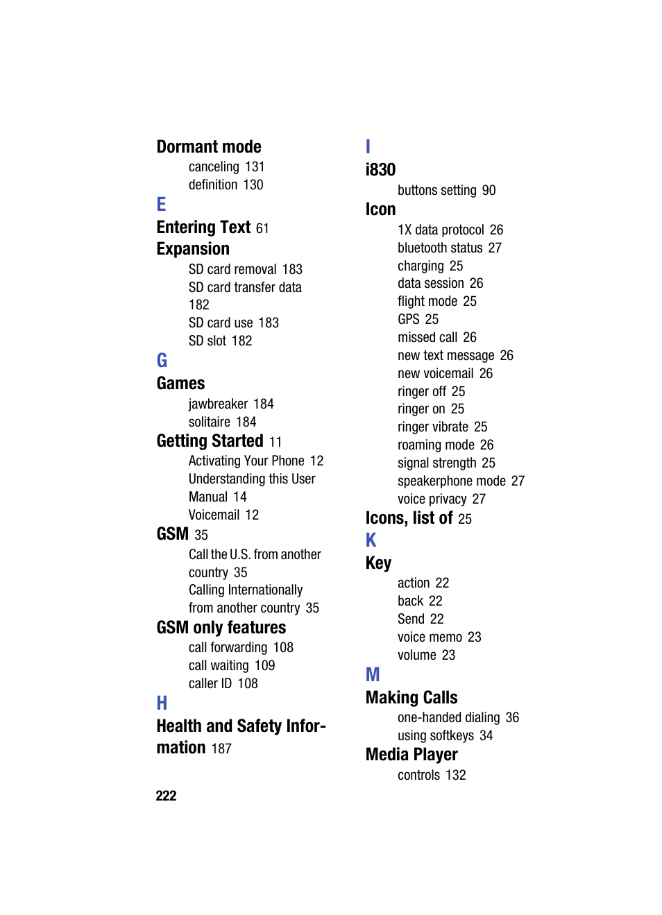 Samsung SCH i830 User Manual | Page 222 / 224