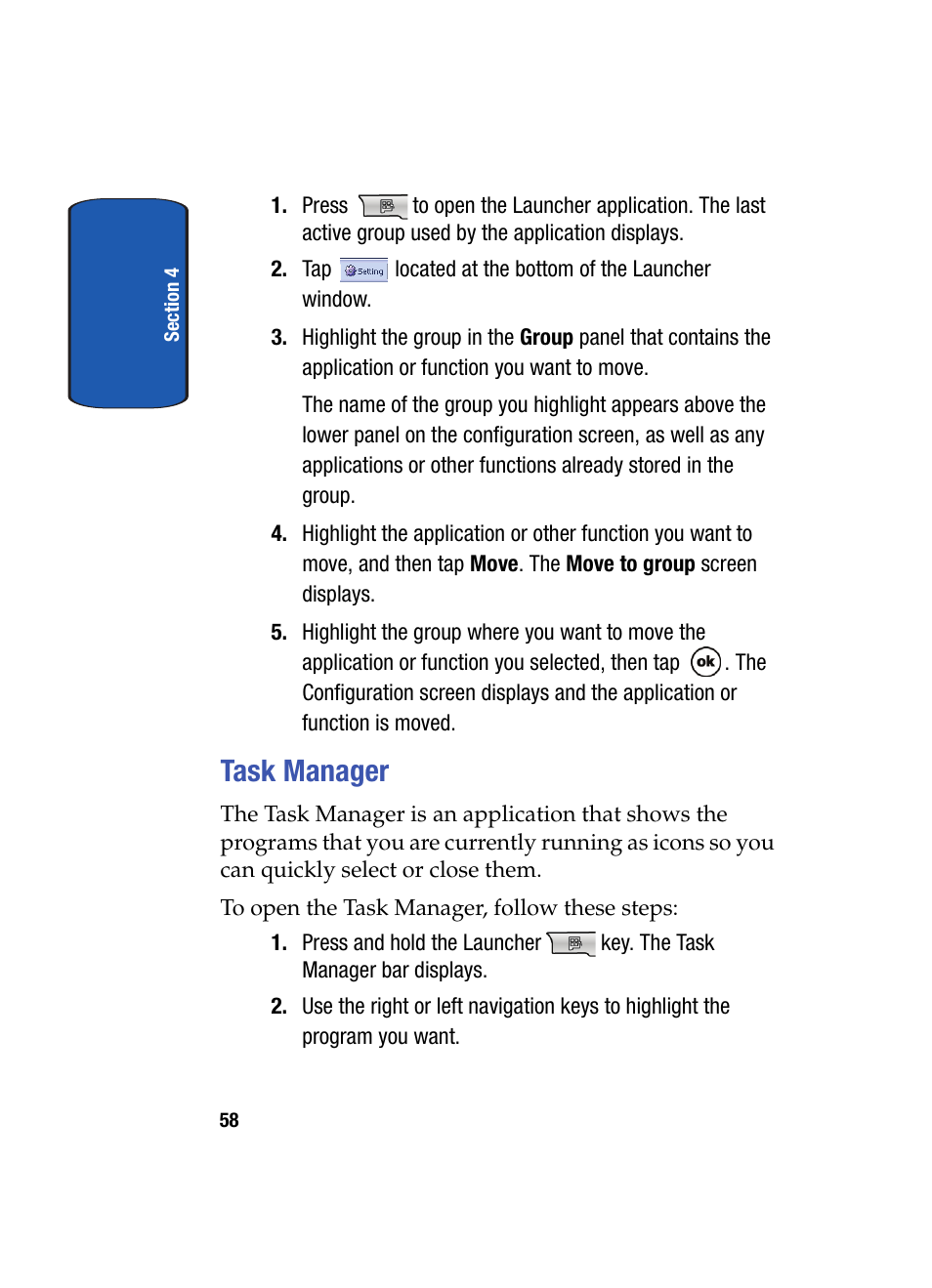 Task manager | Samsung SCH i830 User Manual | Page 58 / 224