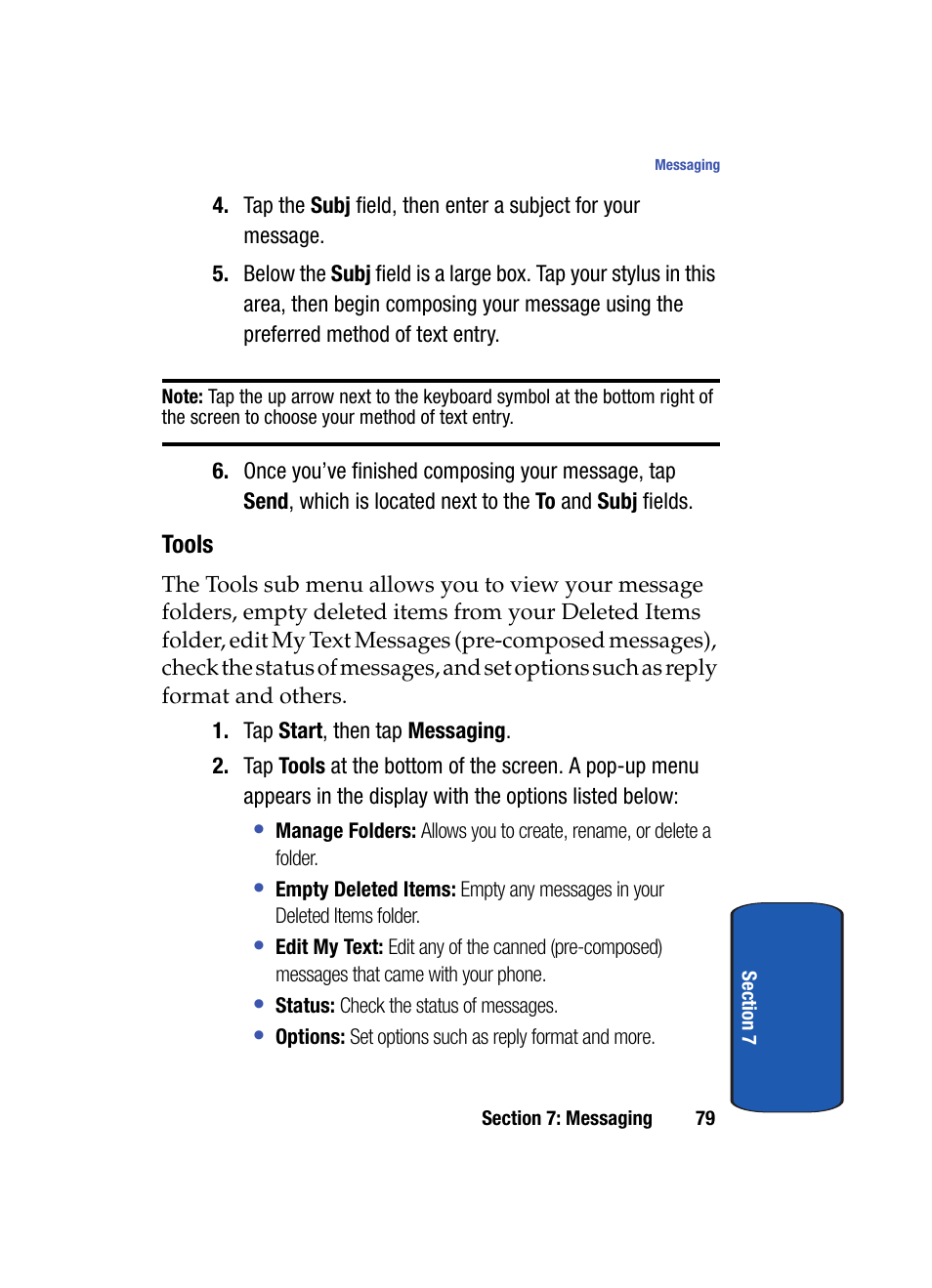 Tools | Samsung SCH i830 User Manual | Page 79 / 224