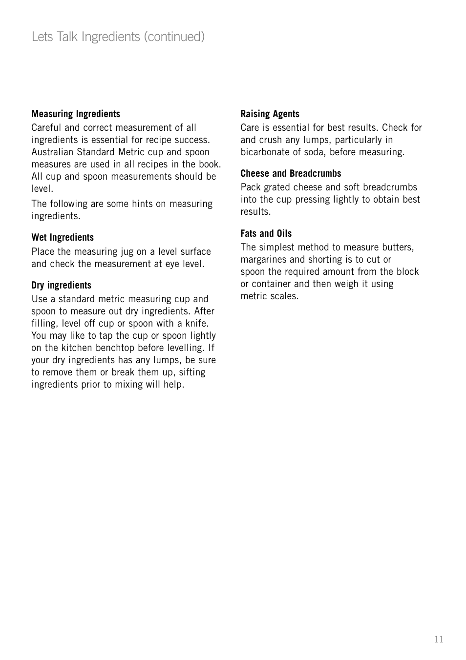 Lets talk ingredients (continued) | Sunbeam MX001 User Manual | Page 13 / 40