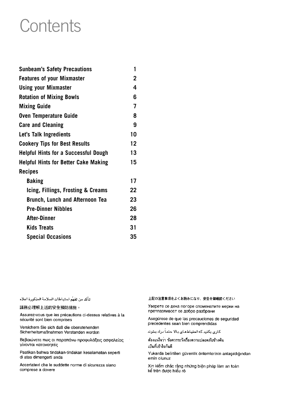 Sunbeam MX001 User Manual | Page 2 / 40