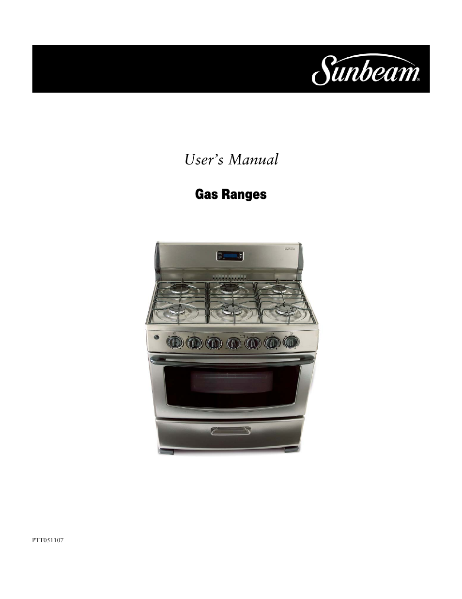 Sunbeam Gas Ranges User Manual | 13 pages