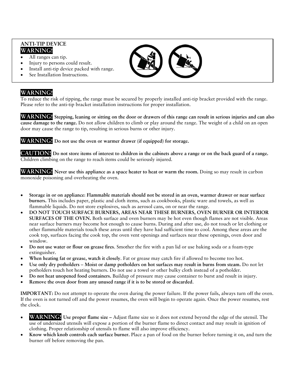 Sunbeam Gas Ranges User Manual | Page 4 / 13