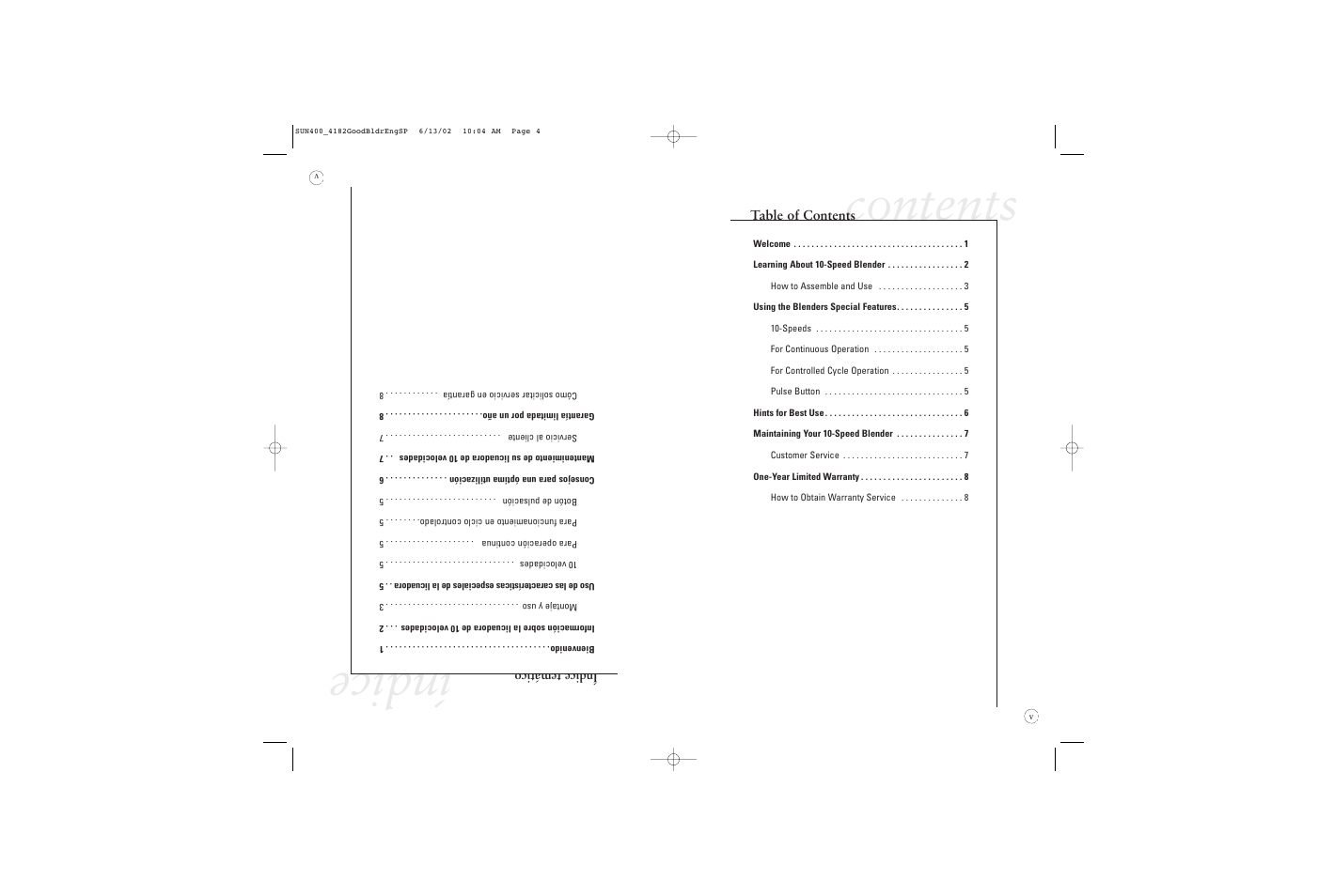 Sunbeam 4182 User Manual | Page 5 / 28