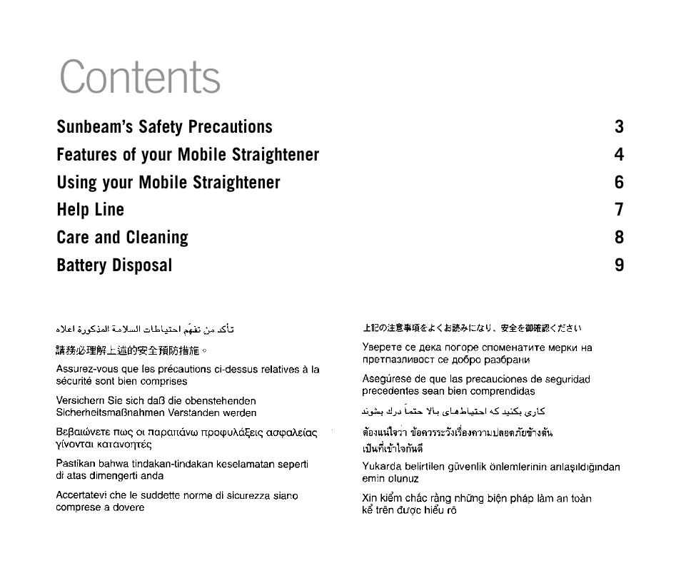 Sunbeam HS6700 User Manual | Page 2 / 12